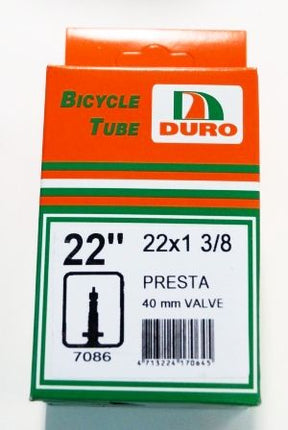 BICYCLE PARTS - TUBE 22 X 1.3/8 P/V 40MM (F/V)