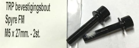 BICYCLE PARTS - MOUNTING BOLT TRP SPYRE / HYRD FLAT MOUNT 27MM MOUNTING BOLT, ( BAG OF 2 )