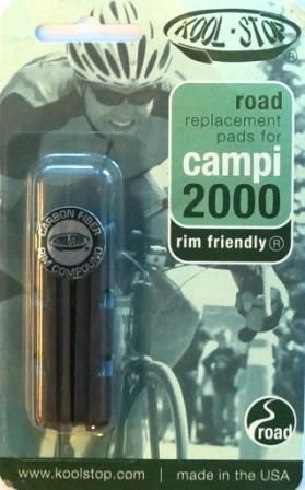 BICYCLE PARTS - BRAKE PADS - KOOL STOP CAMPI RECORD INSERT CARBON FIBER KSC2CF