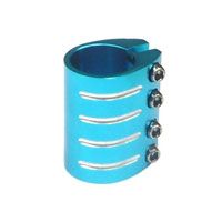 BICYCLE PARTS - QUAD CLAMP W/4 BOLTS 31.8 BLUE