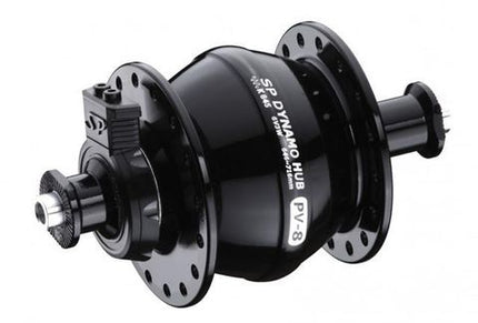 BICYCLE PARTS - DYNAMO HUB SHUTTER PRECISION, PV - 8. 6V 3W OUTPUT, FRONT, 32H, NON DISC, STANDARD QR, BLACK