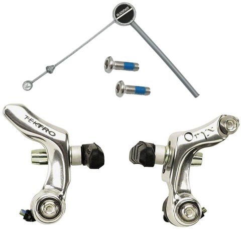 BICYCLE PARTS - TEKTRO BRAKE - CANTILEVER BRAKE FOR ONE WHEEL WITH ADJUSTABLE PADS, INC/LINK WIRE 85MM - SILVER, MOD.992A (ORYX) - QUALITY TEKTRO PRODUCT IN AFTER MARKET DISPLAY PACK