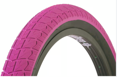 BICYCLE PARTS - TYRE 20 X 2.10 PINK DURO, MADE IN TAIWAN