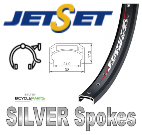 24 Inch Bicycle Wheelset Novatec Hub Black Silver Spokes For Cycling Enthusiasts Disc Brake Ready