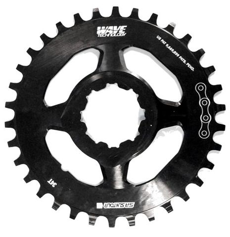 BICYCLE PARTS - CHAIN RING FOR AION CHAINWEEL - 30T, (BT) SR SUNTOUR DIRECT MOUNT. ALLOY. WAVE TECH (FUNCTIONS LIKE NARROW WIDE)