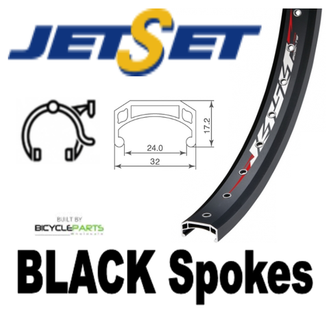 Joytech 24-inch Black Bicycle Wheel Front Q/r 100mm Old Loose Ball Hub 36h 308a Jetset Rim For Cycling Enthusiasts