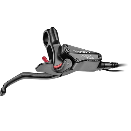 BICYCLE PARTS - BRAKE LEVER - TEKTRO AURIGA TWIN FRONT BRAKE LEVER (RIGHT HAND) FOR MOD.HD - E545, WITH BRAKE SENSOR & CUT OFF CABLE 200MM, BLACK