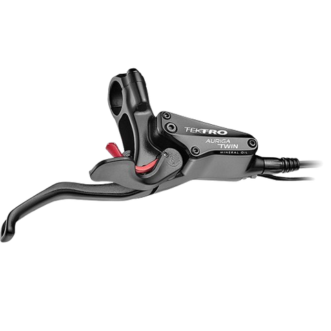 BICYCLE PARTS - BRAKE LEVER - TEKTRO AURIGA TWIN FRONT BRAKE LEVER (RIGHT HAND) FOR MOD.HD - E545, WITH BRAKE SENSOR & CUT OFF CABLE 200MM, BLACK