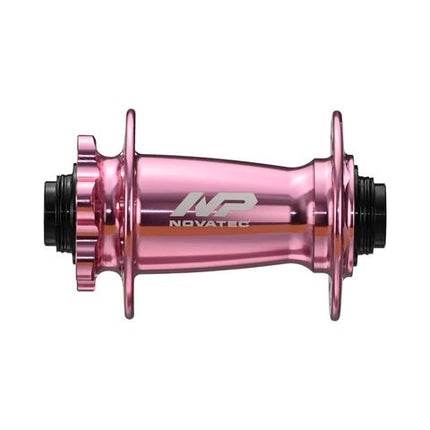 BICYCLE PARTS - HUB, NOVATEC FRONT 6 BOLT BOOST DISC PINK 32H 15MM T/A X 110MM OLD - SEALED BEARINGS
