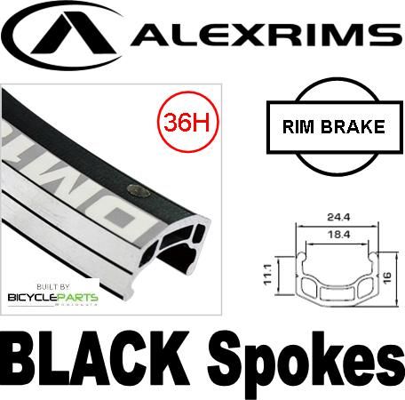 Alex Rims Alexrims 29er/700C Aluminum Rim Brake Rear Wheel With 36 Holes And Cassette Hub For 8/10 Speed, Black, Ideal For Mountain And Road Cycling