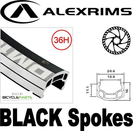 Alex Rims Alexrims 29er/700C Rear Alloy Rim Wheel With Joytech Disc Hub Mach 1 Spokes 36H Black