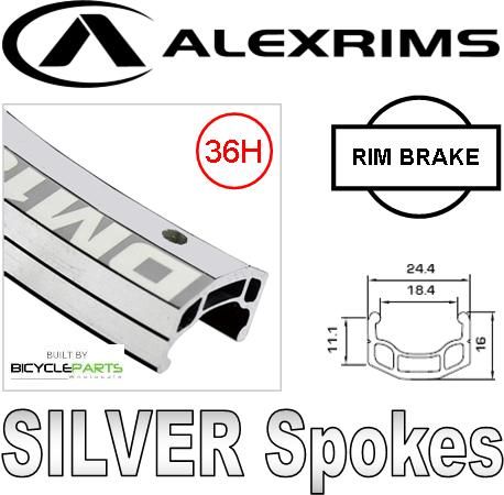 Alex Rims Alexrims Silver 700C/29 Inch Wheel Rim For Rim Brakes - 36 Spoke Holes, Aluminum Alloy, Quick Release Hub Compatible - Road Bike Cycling Par