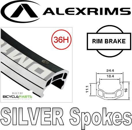 Alex Rims Alexrims 700c 29er Bicycle Wheel Rim Brake 36H Alloy Hub Silver Spokes For Cycling