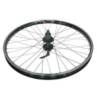 Mach1 24-inch Rear Bicycle Wheel Alloy Rim Disc Hub 8/10 Speed Q/r Cassette Hub Mach 1 Spokes Black Silver For Cycling Enthusiasts