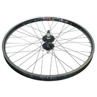 Alex Rims Rear Bicycle Wheel 24-inch Alex DM Alloy Rim With Mach 1 Spokes And Flipflop Hub, Black With Silver Spokes - Cycling Parts For Imressions