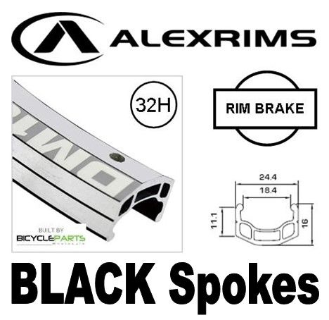 Alex Rims Alexrims 700C Silver Rim Brake Wheelset With Black Spokes And Novatec Hub, 32H, 135mm OLD, 8/10 Speed Compatible