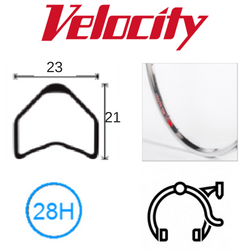 BICYCLE PARTS - RIM 700C X 23MM - VELOCITY MAJOR TOM (TUBULAR) - 28H - (622 X 23) - PRESTA VALVE - RIM BRAKE - D/W - HAND POLISHED - MSW - TUBULAR RIM