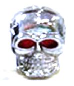 BICYCLE PARTS - VALVE CAP SKELETON SILVER