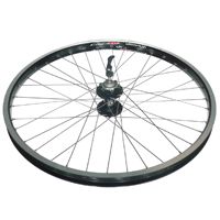 Alex Rims ALEX DM 24-inch Front Bicycle Wheel Alloy Rim Disc Hub Quick Release Black Mach 1 Spokes MSW For Cycling