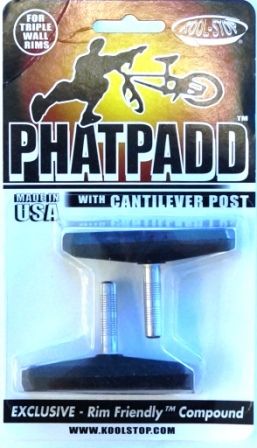 BICYCLE PARTS - BRAKE PADS - KOOL STOP PHAT PADD CANT. BLACK KSPCB