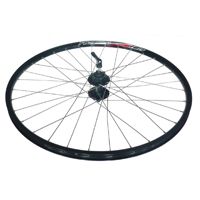 Alex Rims ALEX DM18 26" Bicycle Wheel Silver Rim Black Hub Disc 6 Bolt Q/r 135mm 8-10 Speed Loose Ball Joytech Mach 1 Spokes Mountain Bike Cycling Par
