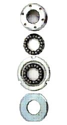 BICYCLE PARTS - BOTTOM BRACKET SET - FOR RACER/MTB, PIN TYPE, SILVER