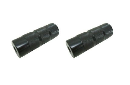 BICYCLE PARTS - FOOT PEG, 14MM AXLE, 38 X 110MM THREADLESS, STEEL, BLACK (PAIR)