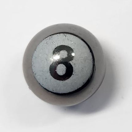 BICYCLE PARTS - VALVE CAP, GREY 8 BALL, ALLOY ANODISED, A/V (SOLD INDIVIDUALLY)
