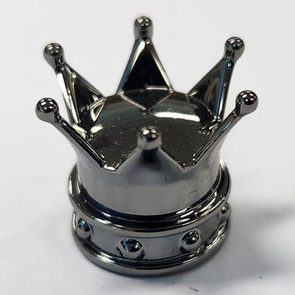 BICYCLE PARTS - VALVE CAP CHARCOAL CROWN, A/V (SOLD INDIVIDUALLY)
