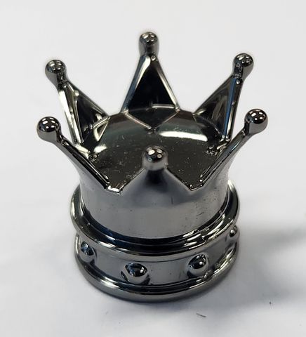 BICYCLE PARTS - VALVE CAP CHARCOAL CROWN, A/V (SOLD INDIVIDUALLY)