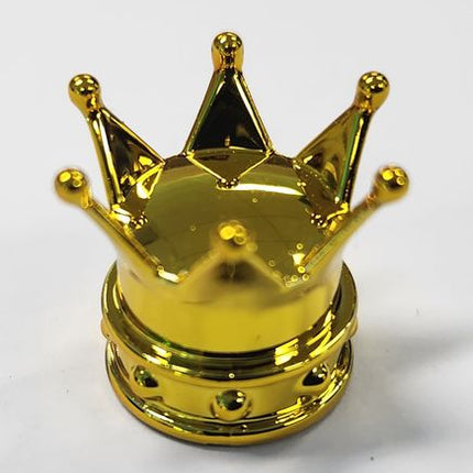 BICYCLE PARTS - VALVE CAP GOLD CROWN, A/V (SOLD INDIVIDUALLY)