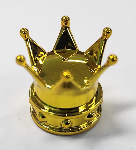 BICYCLE PARTS - VALVE CAP GOLD CROWN, A/V (SOLD INDIVIDUALLY)