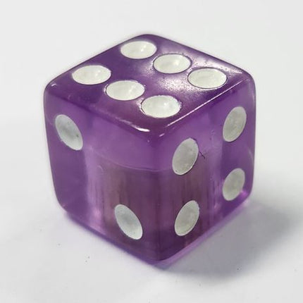 BICYCLE PARTS - VALVE CAP PURPLE DICE, A/V (SOLD INDIVIDUALLY)