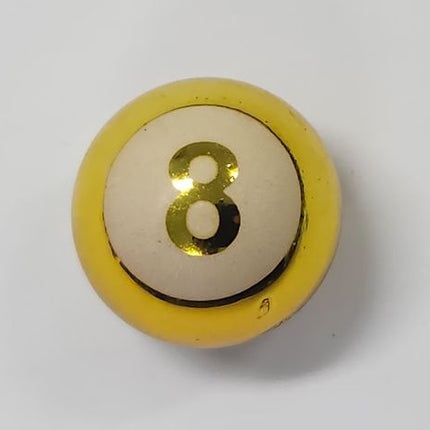 BICYCLE PARTS - VALVE CAP, GOLD 8 BALL, ALLOY ANODISED, A/V (SOLD INDIVIDUALLY)