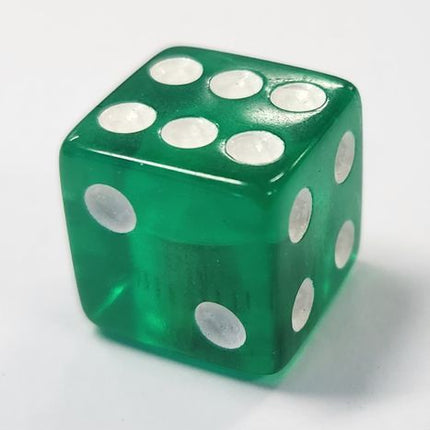 BICYCLE PARTS - VALVE CAP GREEN DICE, A/V (SOLD INDIVIDUALLY)