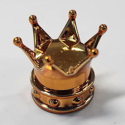 BICYCLE PARTS - VALVE CAP ORANGE CROWN, A/V (SOLD INDIVIDUALLY)