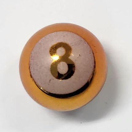 BICYCLE PARTS - VALVE CAP, ORANGE 8 BALL, ALLOY ANODISED, A/V (SOLD INDIVIDUALLY)