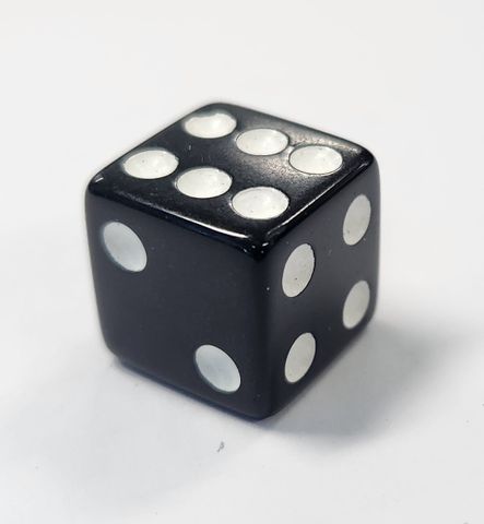 BICYCLE PARTS - VALVE CAP BLACK DICE, A/V (SOLD INDIVIDUALLY)