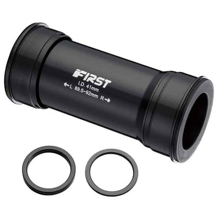 BICYCLE PARTS - BOTTOM BRACKET SET - FOR SRAM DUB, ALLOY, W/2 SEALED BEARING, FOR SHELL 89.5 - 92MM, PRESS - FIT, FOR DUB 28.99 SPINDLE & INNER SHELL DIA.41MM, ANOD BLACK