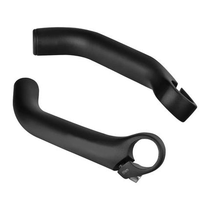BICYCLE PARTS - BAR ENDS, PAIR, ALL BLACK, 122.3MM LENGTH
