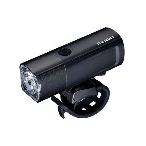 BICYCLE PARTS - FRONT LIGHT - 5 FUNCTION, 800 LUMEN, 1 WHITE LED, BLACK, W/BRACKET, USB CABLE RECHARGABLE, LI - BATTERY INCLUDED, W/D.LIGHT LOGO