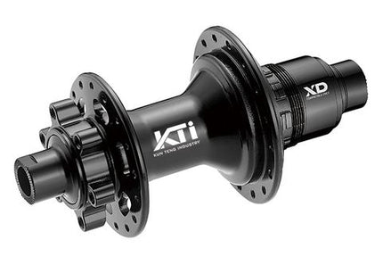 BICYCLE PARTS - HUB KT BRAND - REAR 612 POE 0.6 DEG ENGAGEMENT - 12 X 148MM BOOST 6 - BOLT - 32H - SEALED BEARINGS - SRAM XD - ANOD BLACK - W/KT LOGO