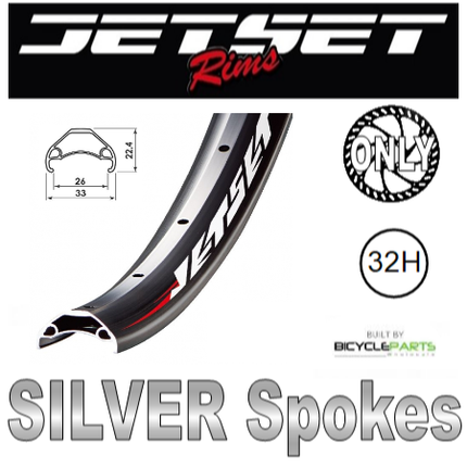 Mach1 Mach 1 24-inch Front Wheel - Black Rim, Novatec Hub, Silver Spokes - 15MM T/a, 100MM OLD, 6 Bolt Disc