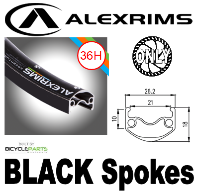 Alex Rims Alex Adventurer 2 Bicycle Wheel 26 Inch Black Rim Novatec Hub For 8/10 Speed Q/r 135mm Old 6 Bolt Disc Sealed Mach 1 Spokes