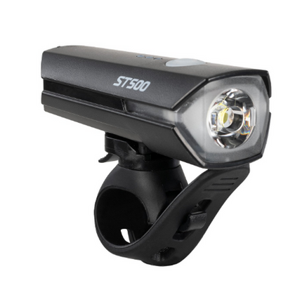 BICYCLE PARTS - LIGHT - FRONT LIGHT, ULTRATORCH ST500 HEADLIGHT, 5 MODES, 500 LUMEN, USB RECHARGABLE, WATERPROOF, UNIVERSAL HANDLEBAR FITTING - OXFORD PRODUCT