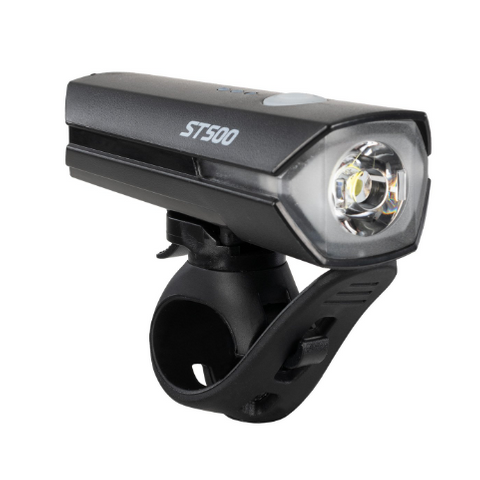 BICYCLE PARTS - LIGHT - FRONT LIGHT, ULTRATORCH ST500 HEADLIGHT, 5 MODES, 500 LUMEN, USB RECHARGABLE, WATERPROOF, UNIVERSAL HANDLEBAR FITTING - OXFORD PRODUCT