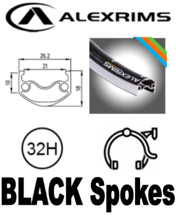 Alex Rims Alexrims 29er Adventurer 2 Wheelset Black 700c Alloy Rim With Joytech Hub For 8/10 Speed 130mm Quick Release Bicycle Components
