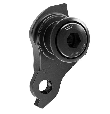 BICYCLE PARTS - REAR DERAILLEUR HANGER ALLOY/PLASTIC AS PER SRAM OEM - FOR UDH, M12 X P1.0, MATT BLACK, W/SCREW & WASHER