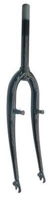 BICYCLE PARTS - FORK 24, THREADED 100MM, WITH PIVOTS (ID 22.2, STEM 200MM) STEEL, BLACK, ONLY FOR USE WITH NUTTED AXLES
