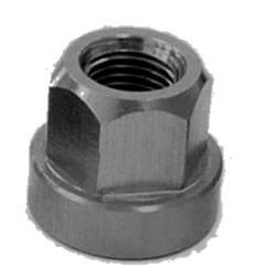 BICYCLE PARTS - AXLE NUT, FLANGE TYPE, BLACK, 3/8 , ALLOY